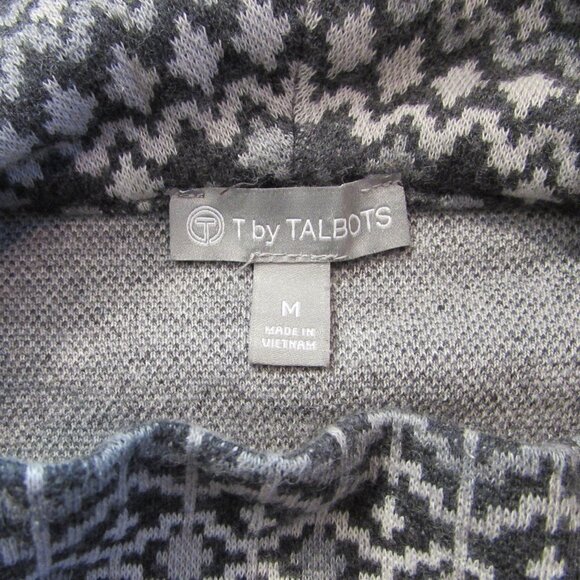 T by Talbots 100% Cotton Cowl Neck Pullover Sweater Lower Side Zip Size Medium - Picture 2 of 13
